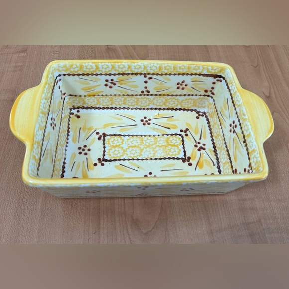 temptations bakeware presentable ovenware old world yellow Tara Baking loaf dish - Picture 1 of 6